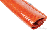 KWANPEN KP Homage Orange Trace Crocodile Long Clutch