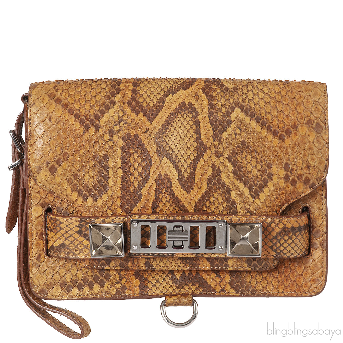 Proenza Schouler PS11 Python Amber Clutch Bag