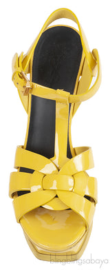 Yves Saint Laurent Patent Yellow Leather Tribute