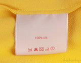 Yellow Sleeveless Rope Ruched Dress