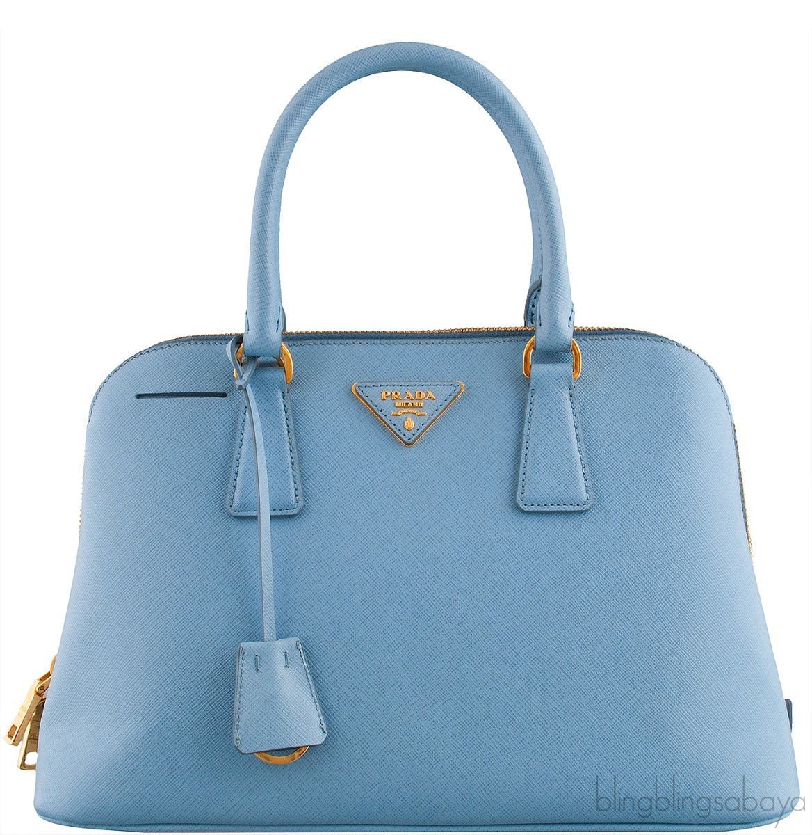 Light Blue Bowler Medium Bag