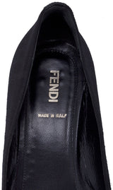 Mid-Heel Wedge Medallion Flats
