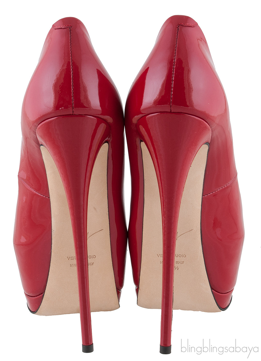 Red Patent Platform Heel
