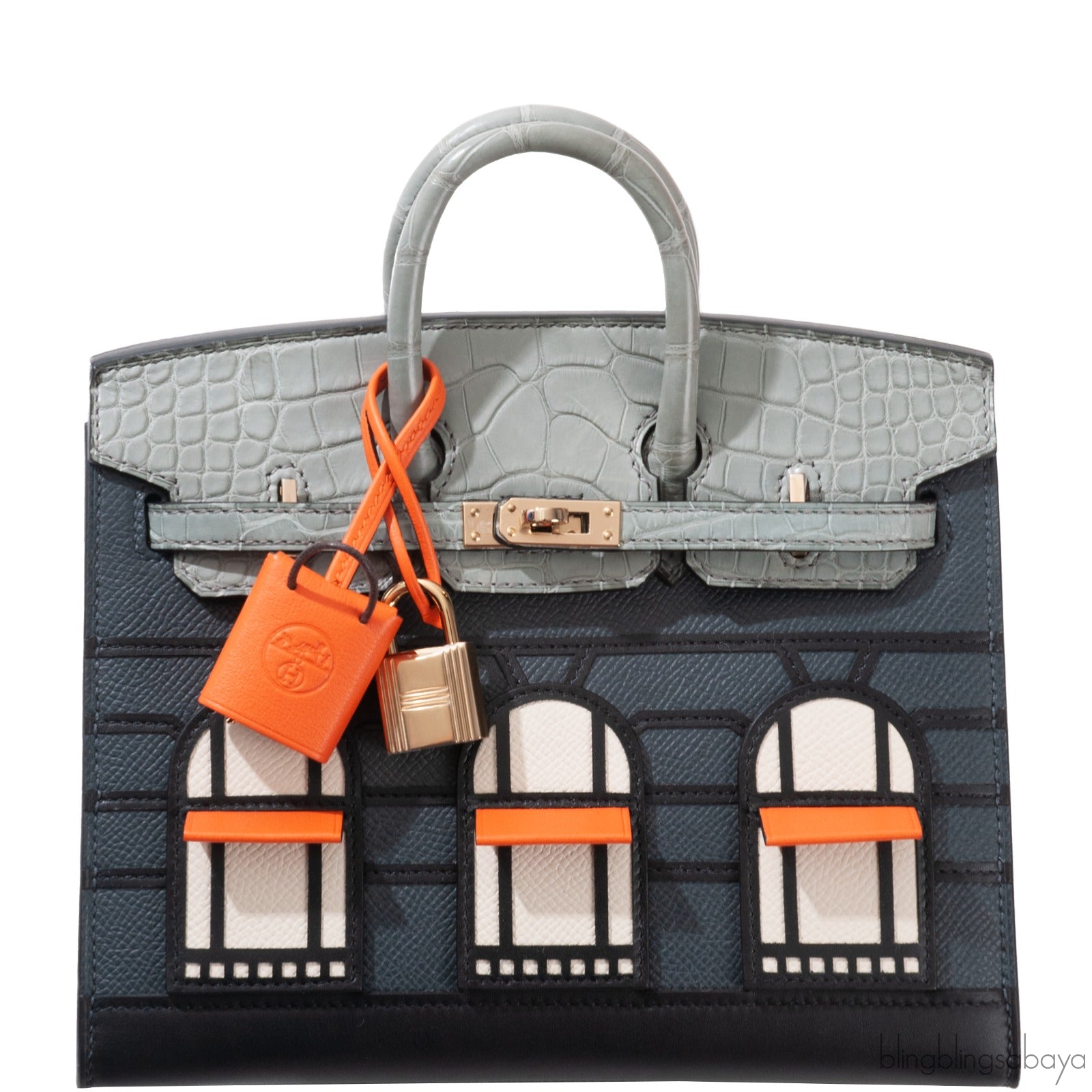 Birkin 20 Sellier Faubourg Rainy Days Gris Misty GHW