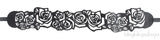Black Floral Cut-out Wide Belt