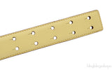 Yellow Logo Leather Belt