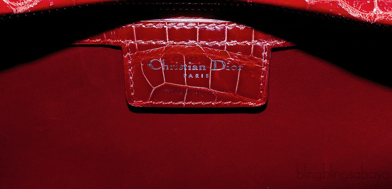 Lady Dior Crocodile Red Braise