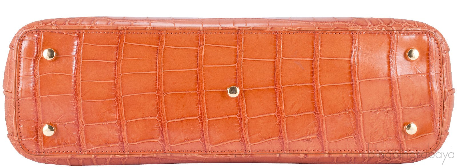 Darcy Orange Alligator Crocodile Bag