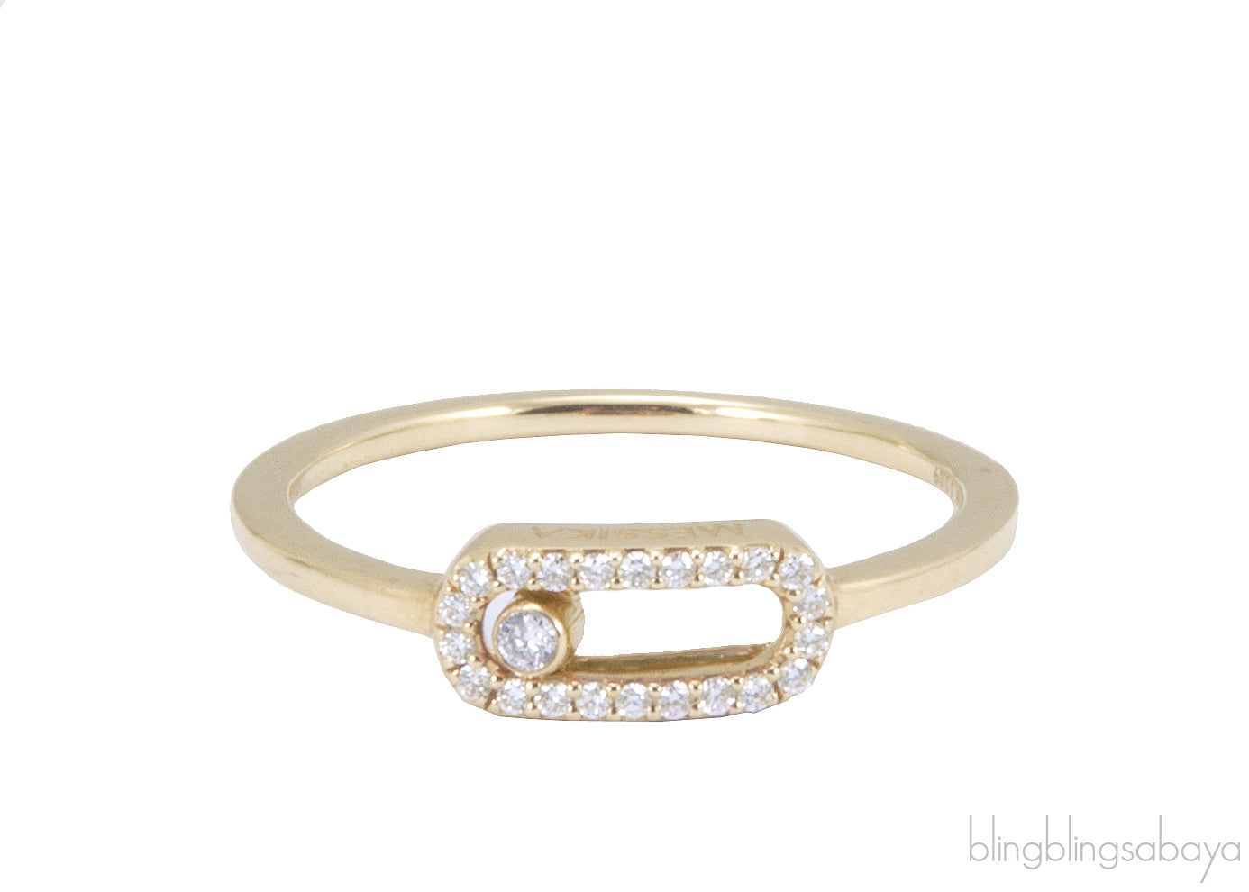 Yellow Gold Slide Diamond Ring