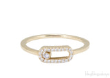 Yellow Gold Slide Diamond Ring