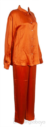 Rust Orange Long Sleeve Shirt & Trouser