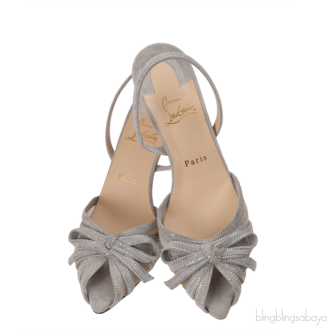 Suede Mesh Embellished Araborda 70 Slingback Sandals