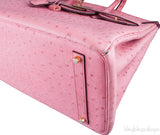 Birkin 35 Light Pink Ostrich GHW