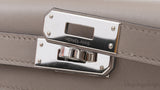 Kelly Cut Grey Asphalte Swift Clutch PHW