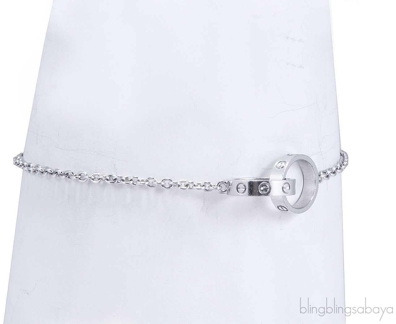 White Gold LOVE Bracelet