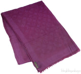 Monogram Purple Cashmere Shawl