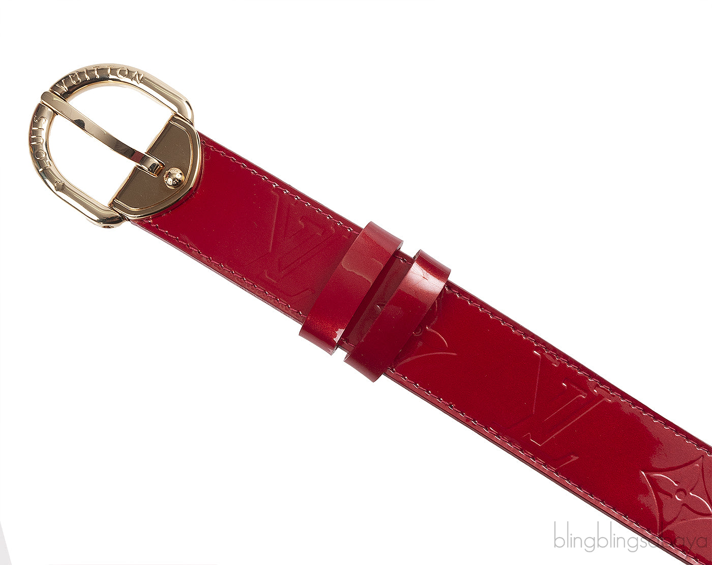Louis Vuitton Monogram Vernis Red Belt