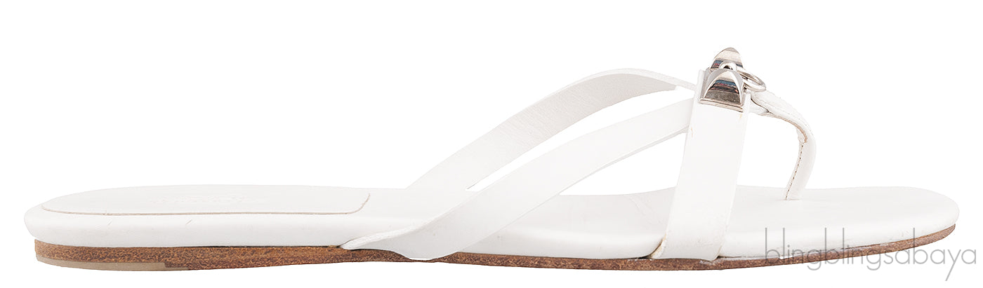 Corfou White Slip-on Sandals
