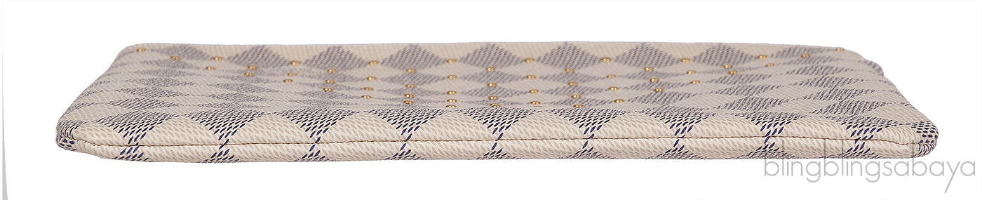 Louis Vuitton City Pouch Damier Azur Studded Clutch