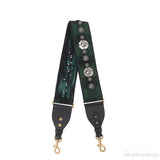 Christian Dior Green Studded Shoulder Strap