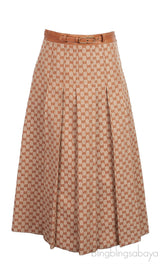 Guccissima Pleated Skirt w/ Leather Belt