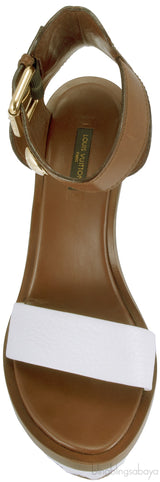 Bi-color Leather Wedge