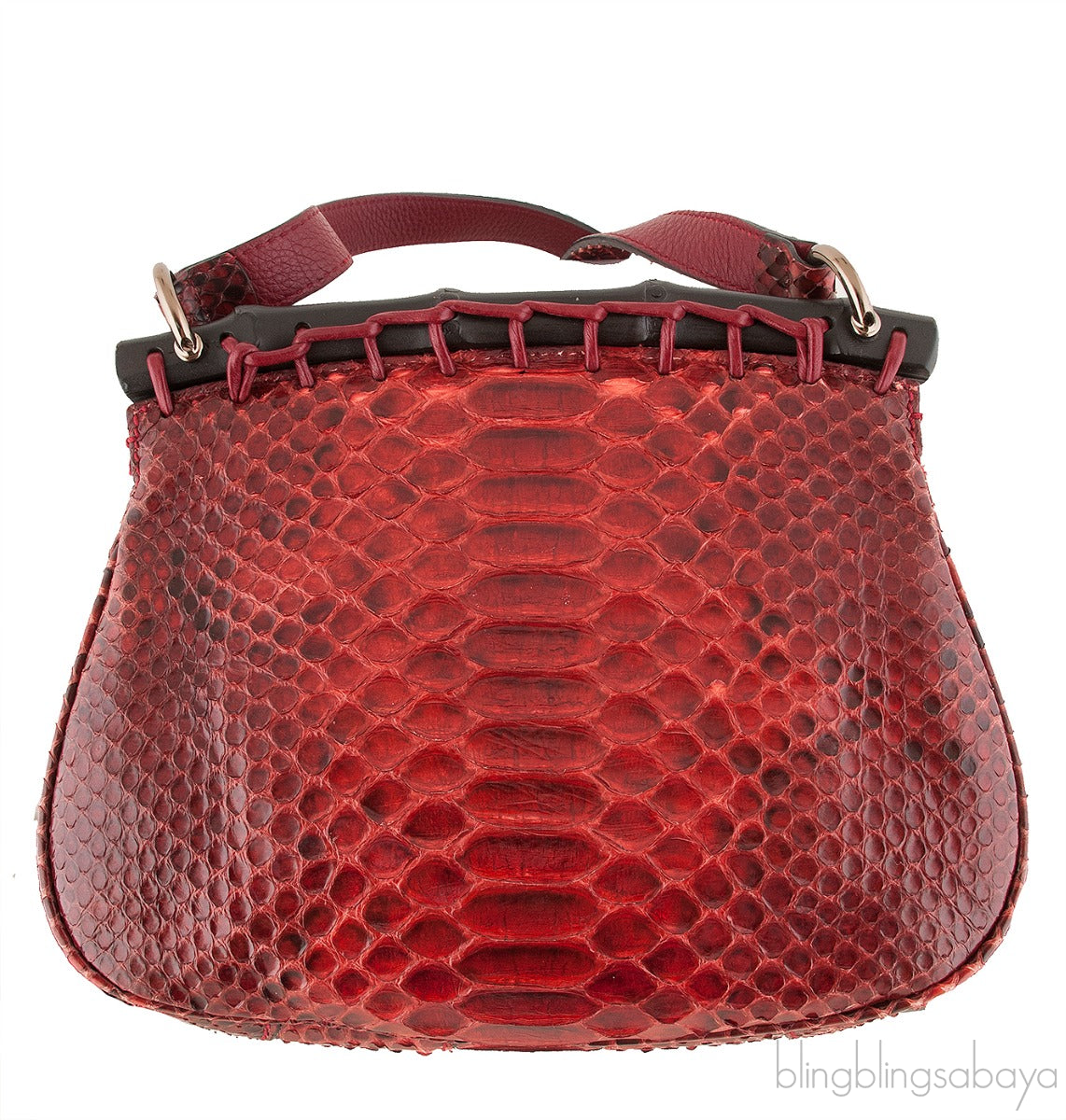 Gucci Red Python Nouveou Mini Shoulder Bag