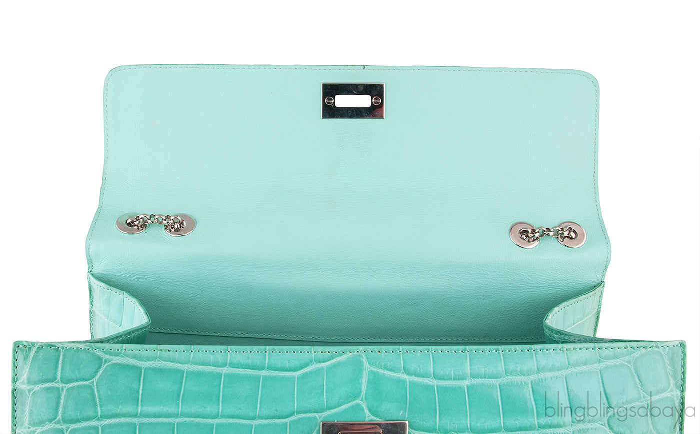 Tiffany Blue Cornelia Lunch Box Crocodile Bag