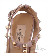 Valentino Garavani Blue Grey Patent Rockstuds Heels