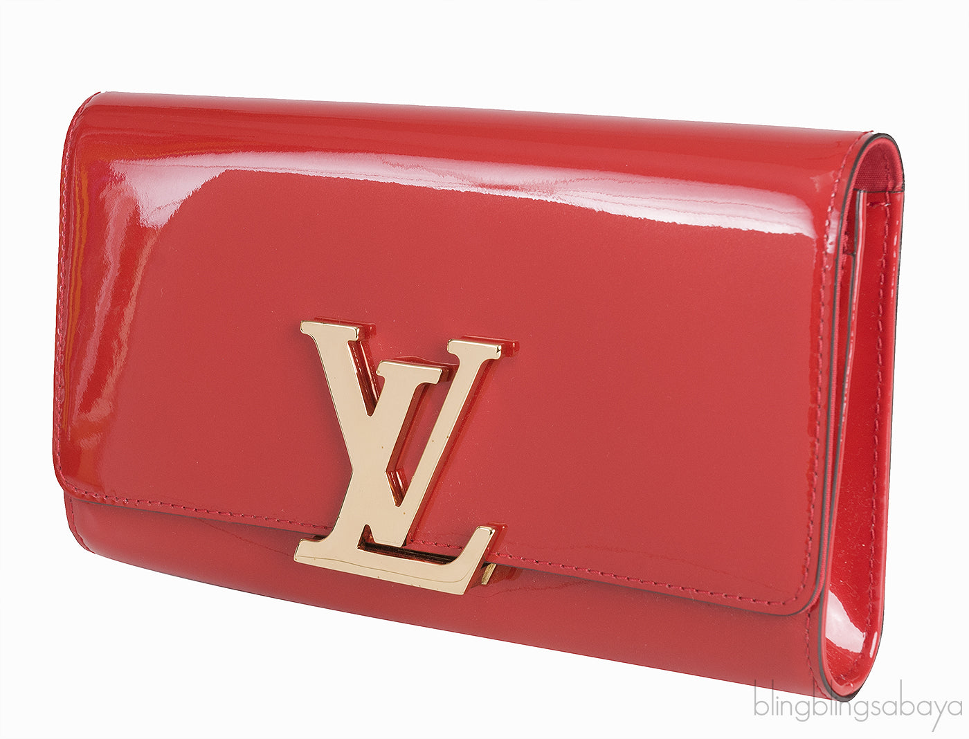 Louise Red Patent Clutch