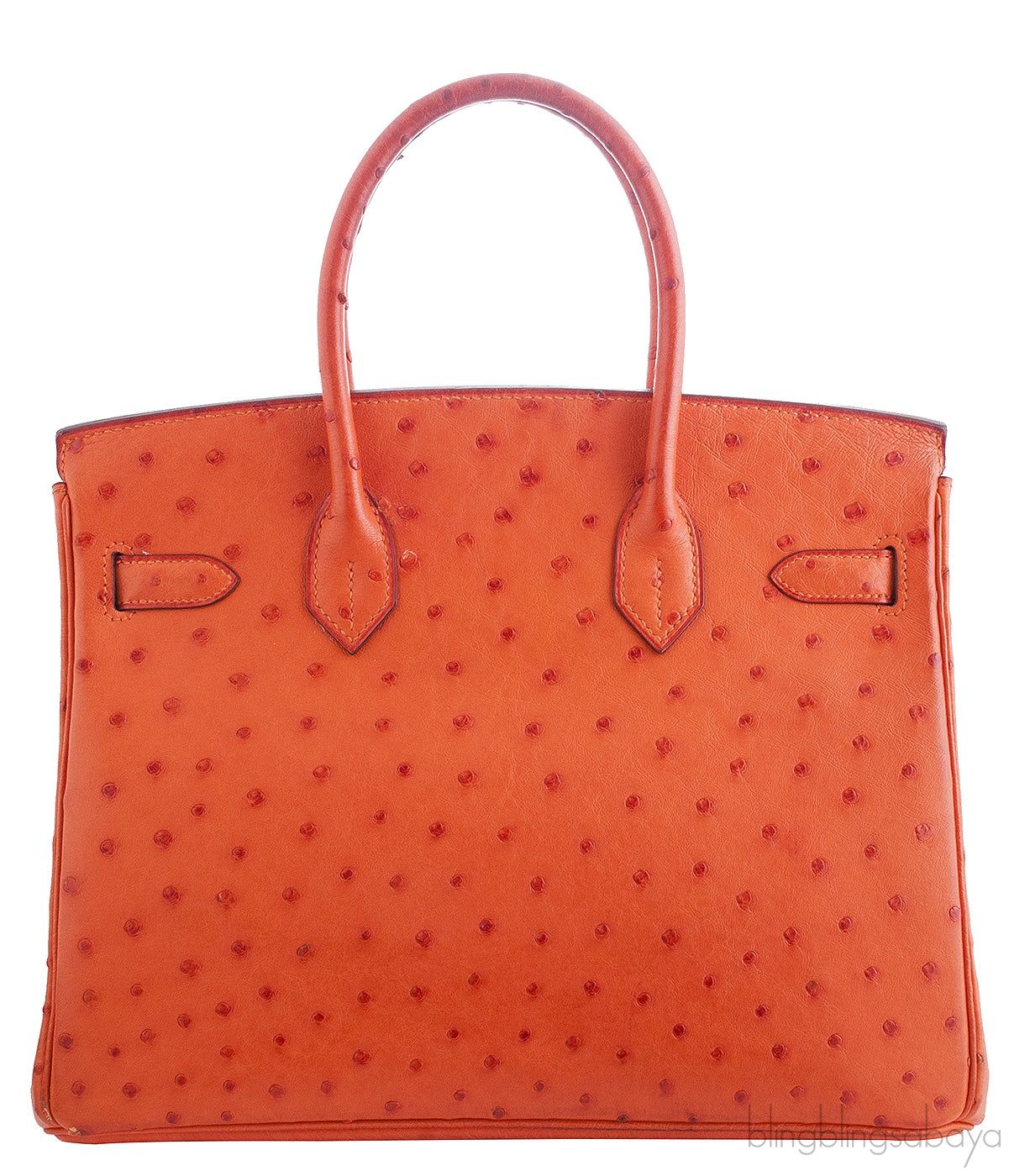 Birkin 30 Orange Ostrich PHW