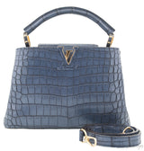 Blue Capucines Crocodile BB