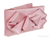 Pink Silk Bow Evening Clutch Bag