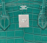Birkin 35 Malachite Matte Crocodile