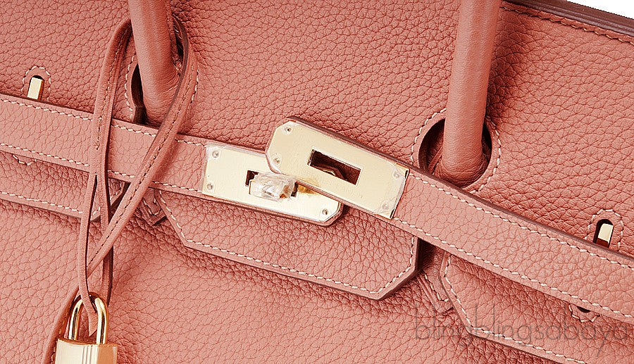Birkin 35 Rose Tea Taurillon Clem.
