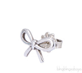 Sterling Silver Bow Earrings