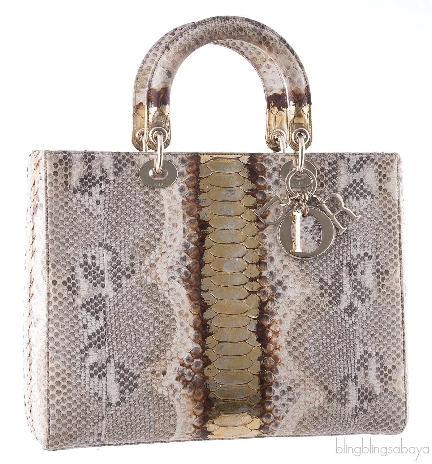 Lady Dior Natural & Gold Python*