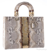 Lady Dior Natural & Gold Python*