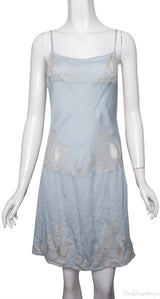 Blue Grey Silk Chemise