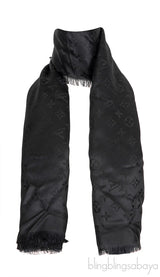 Black Classique Monogram Shawl