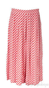 Wide Leg Red & White Trouser