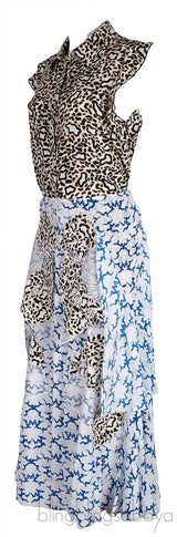 Printed Sleeveless Top & Skirt