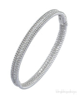 Perlee Diamond White Gold Bracelet One Row