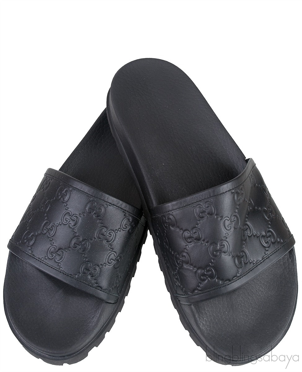 Pursuit Track Leather Slides
