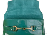 Gucci Bright Bit Green Patent Clutch