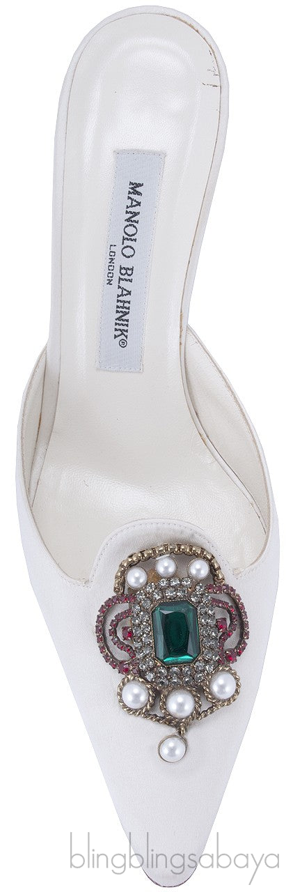 Ivory Eufra Mid Heel Sandals
