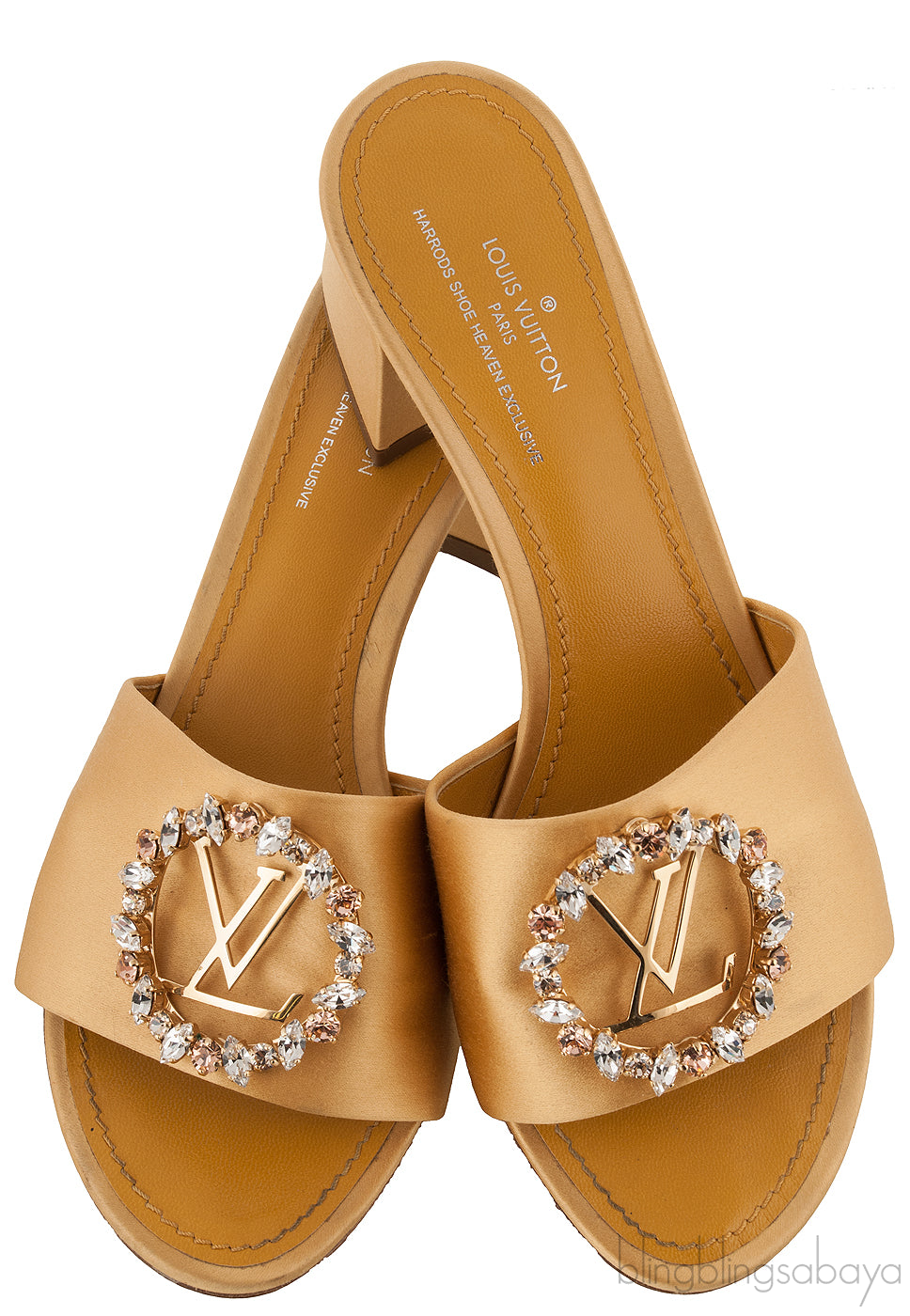 Madeleine Gold Satin Mule