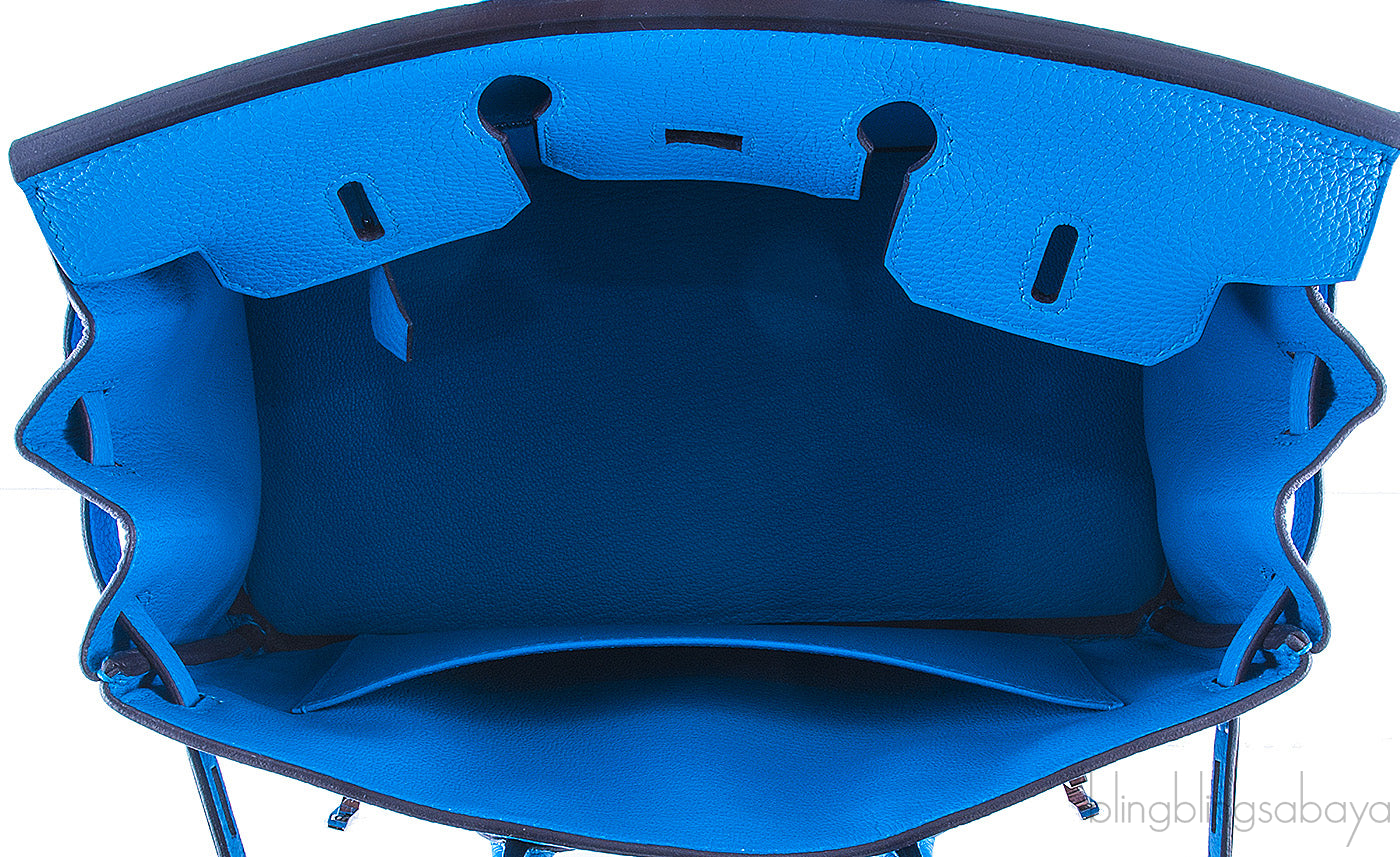 Birkin 25 Togo Bleu Zanzibar*