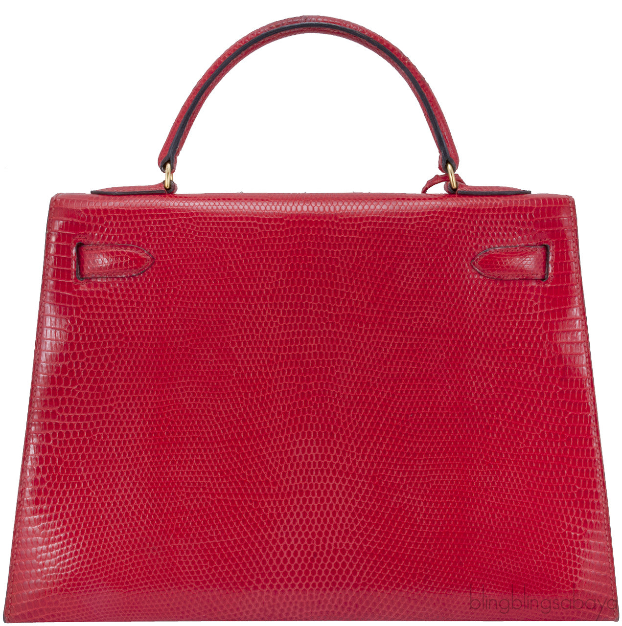 Kelly 32 Vintage Red Lizard Sellier