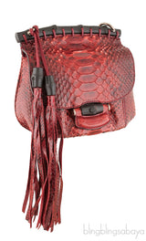 Gucci Red Python Nouveou Mini Shoulder Bag